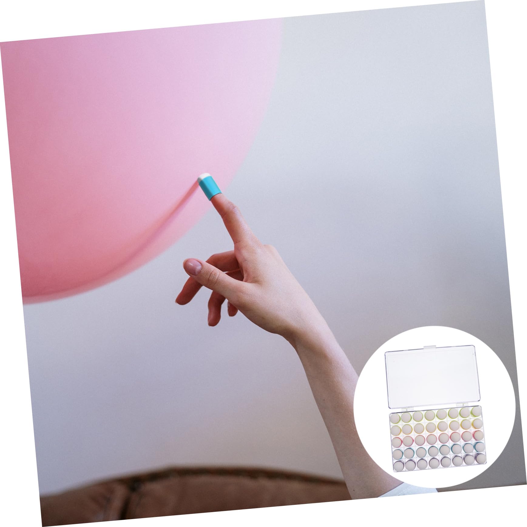 Fundas de Esponja para Pintar Dedos 40 Piezas Niños Multicolor DIY Manualidades Pintura Juego Artístico Infantil Obsequio Creativo Colegio Hogar Color Aleatorio