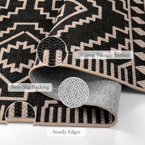 Tapete decorativo Lahome Easy Jute 3x5 Negro miniatura 3