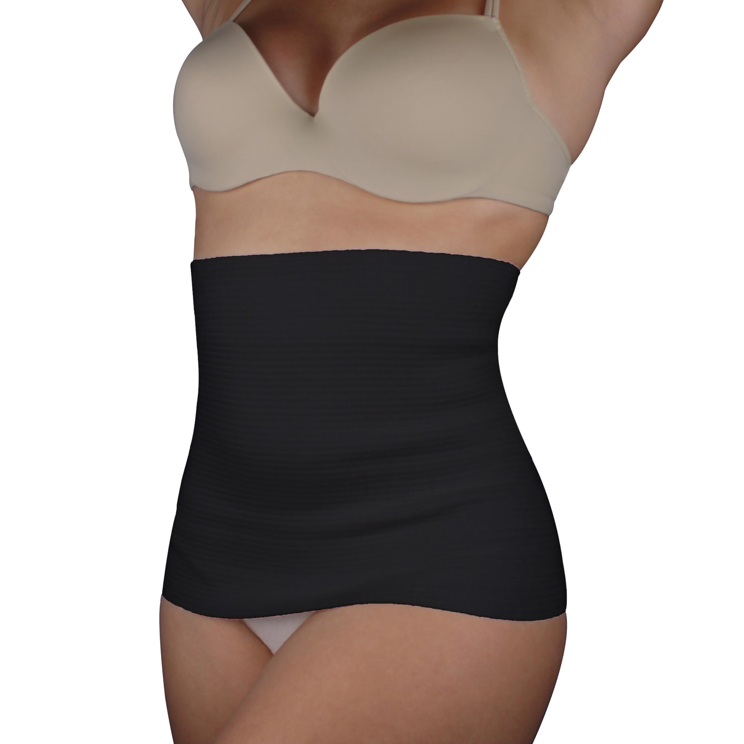 Leedya Pancera in Lana 43% Riscaldante Contenitiva Donna e Uomo Invernale - Calda Fascia Lombare Supporto Schiena Protezione e Sostegno - Panciera maschile e femminile Ortopedica Unisex (Nera, S)