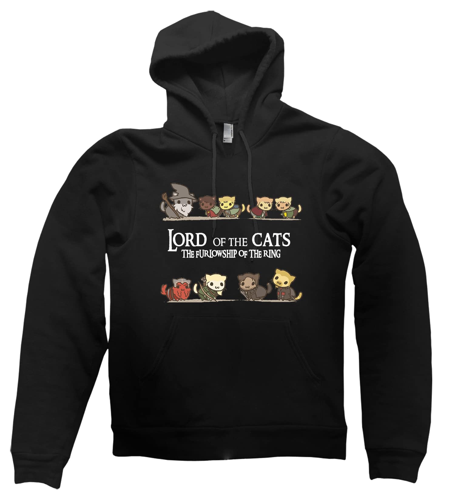 Cliquewear Men's Black Lord Of The Cats Hoodie (, Xxl)