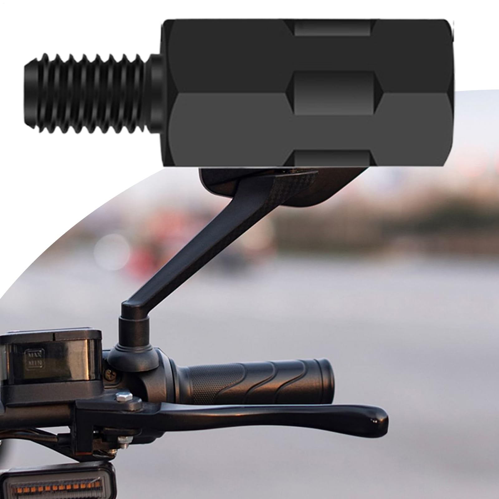 Adaptador de espejo retrovisor para moto con ajuste de altura, tornillo de ajuste de alarga, elevadores estables para adolescentes y adultos - Seguridad de conducción