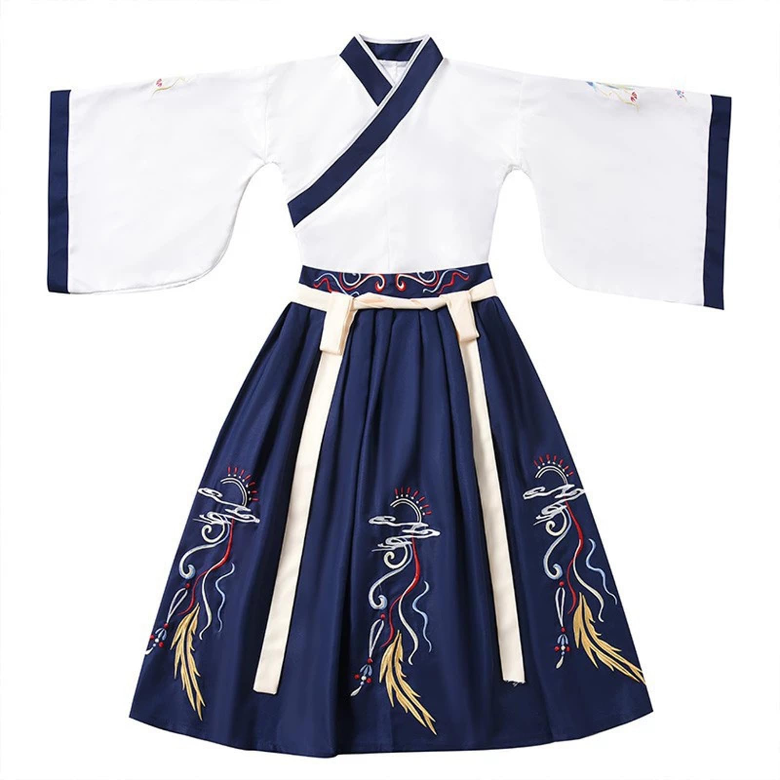 Kimono Japonais Enfants, Deguisement Fille Garçon, Robe Yukata Geisha Peignoir pour Spa, Enfants Déguisements Cosplay Ensemble De Costumes #0318Y