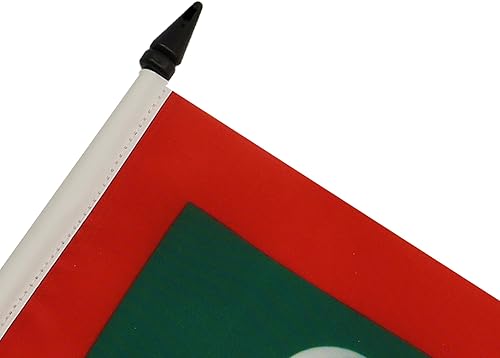 Miniatura 106 de Bandera de la bandera del Líbano de AZ, 3.9 x 5.9 in, bandera de escritorio libanesa, 5.9 x 3.9 in, barra y base de plástico negro