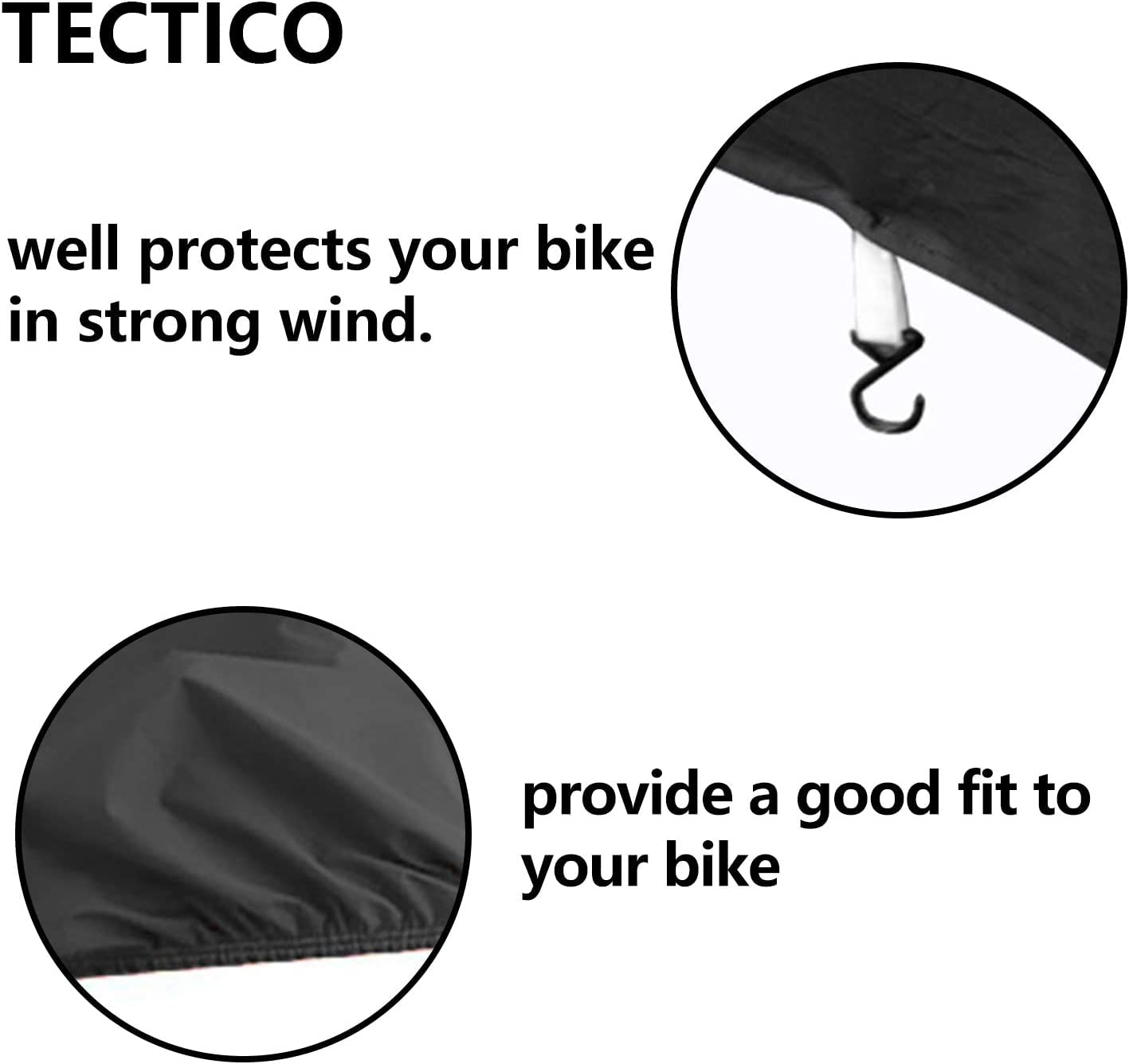 TECTICO Funda Moto Interior Cubierta Motocicleta Elastica Stretch Suave S Protección Completa Universal Cubierta Moto para Interior Garaje, 78 x 35 x 39 Pulgadas