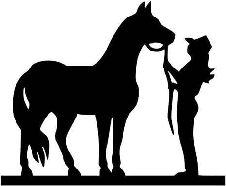 Amazon Co Jp 野生のトロリーのステッカー車の馬の模様のステッカー車の傷のステッカーベンの馬のステッカーは花を引っ張る Shuangxi Color Black 車 バイク