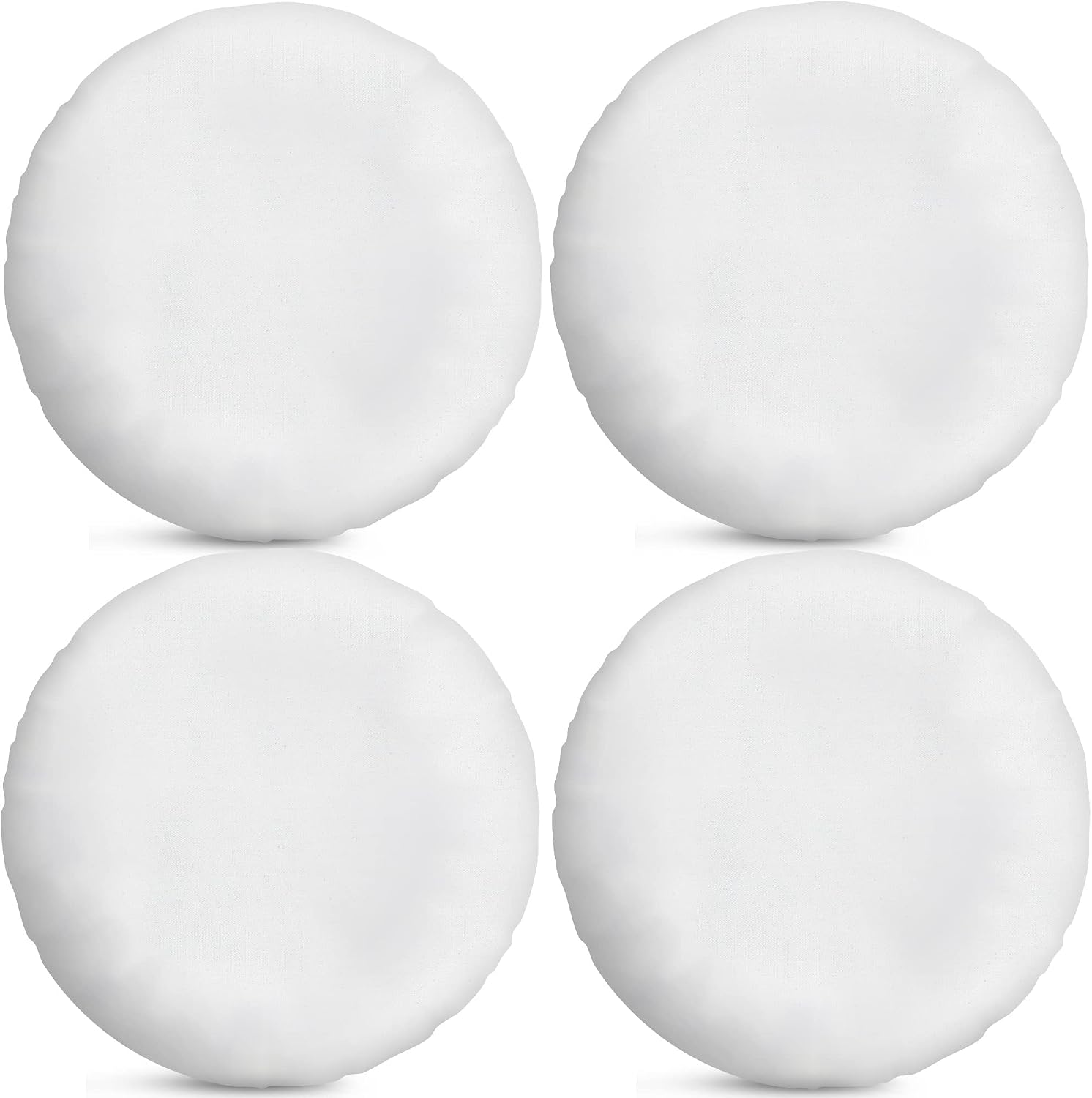 Foamily Round Throw Pillows 4 Pack 16" Pillow Inserts for Couch or Bed Decorative Bedding - Made in USA