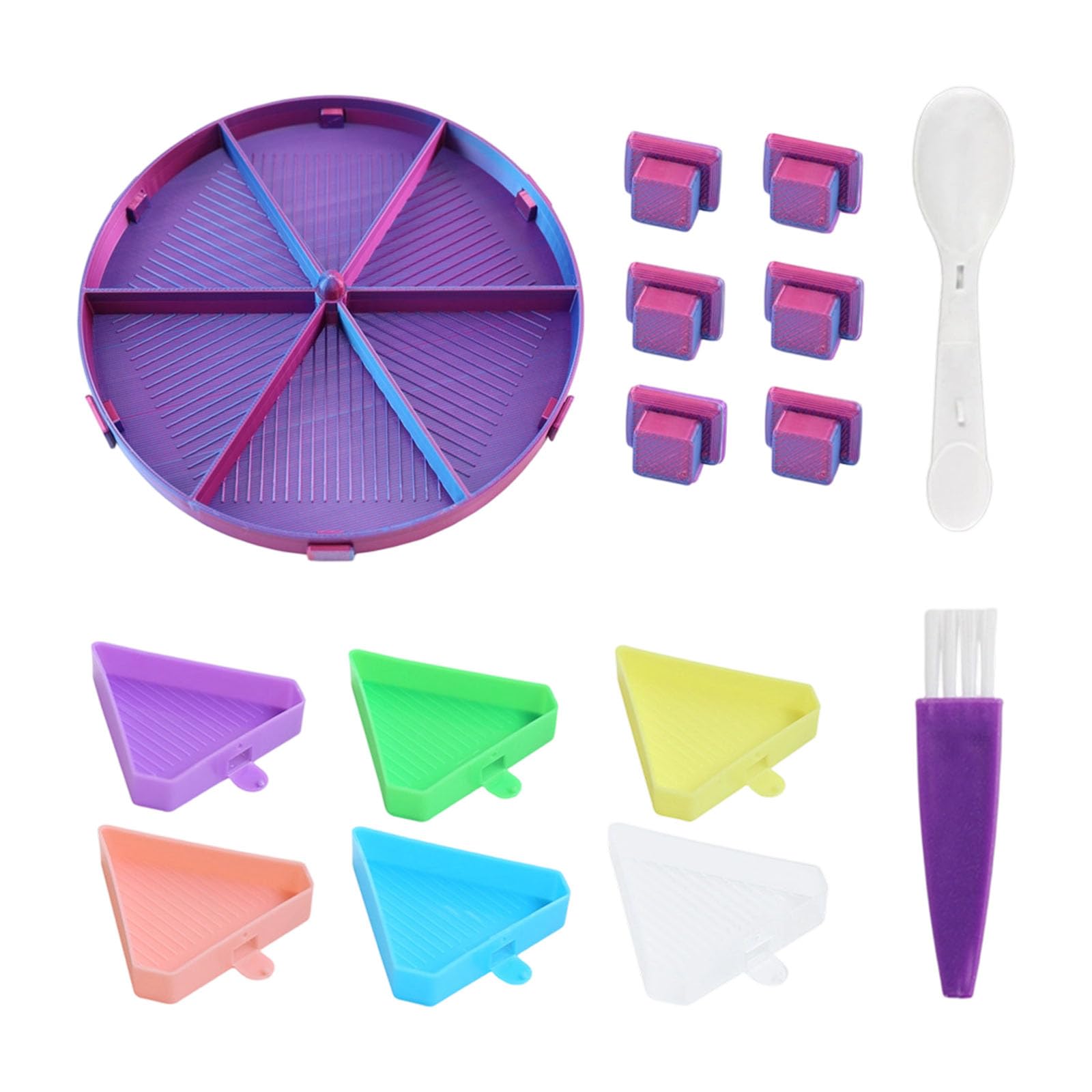 Piceioep Handcraft Sifting Tray Set with Round Polylactic Acid Materials Fast Screening Easy Cleaning Suitable for Jewelry Making Beads Sifter