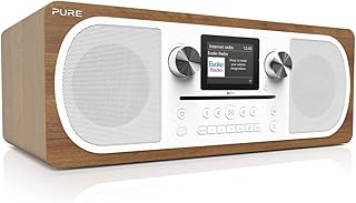 Pure Evoke C-F6 All-in-One Stereo DAB/DAB+/FM Digital Radio and Internet Radio ? Internet/DAB Radio with CD Player, Bluetooth Music Streaming and Spotify Connect - Walnut