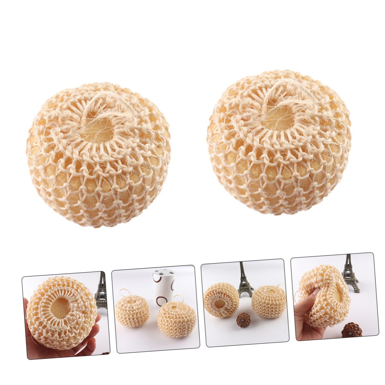 minkissy 10piezas Bolas De Baño De Sisal Ovaladas Esponjas Exfoliantes Para Cuerpo Suaves y Efectivas Para Limpieza De Piel De Accesorios De Natural