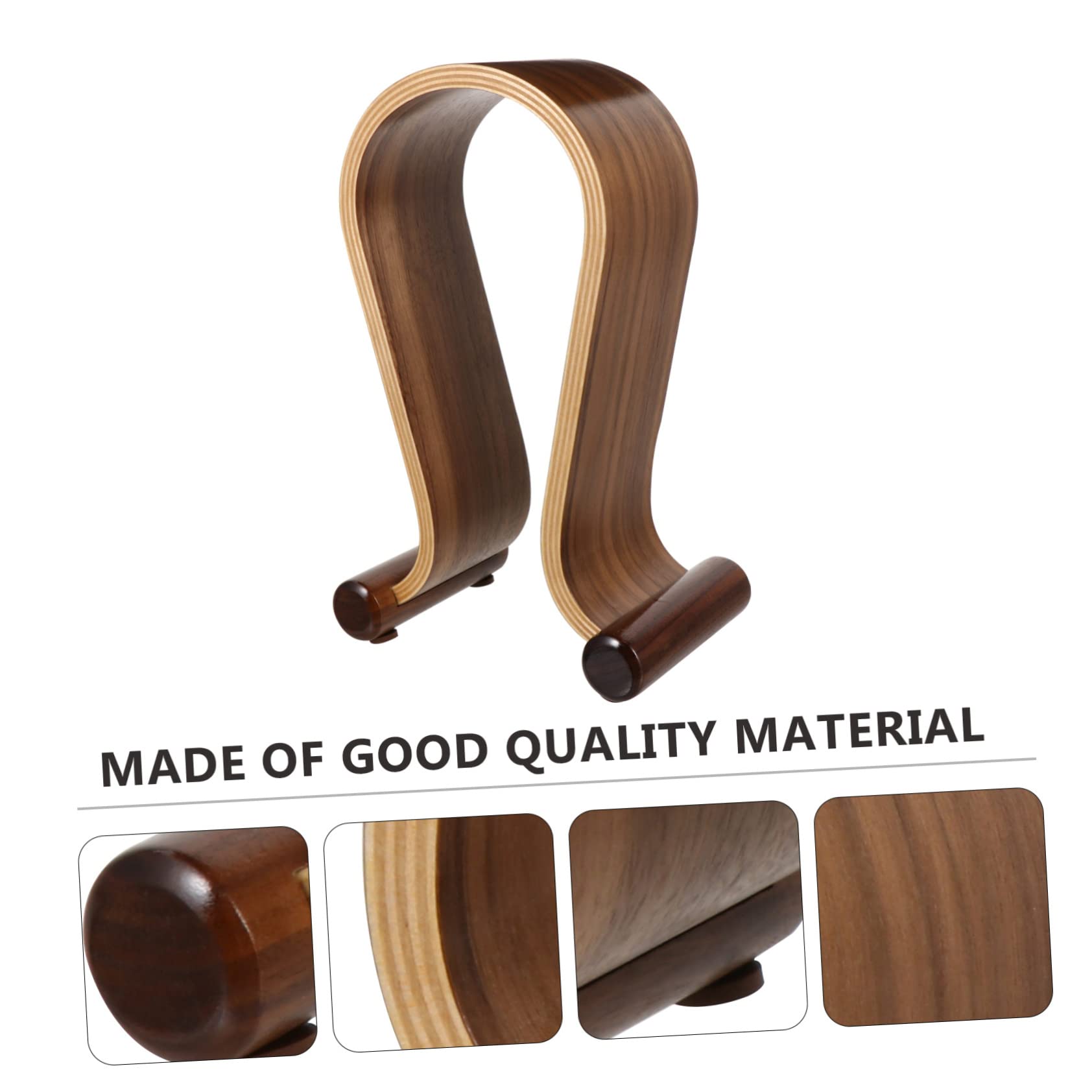 BESTonZON Soporte De Madera Colgador Auriculares Soporte De Escritorio Fácil De Usar