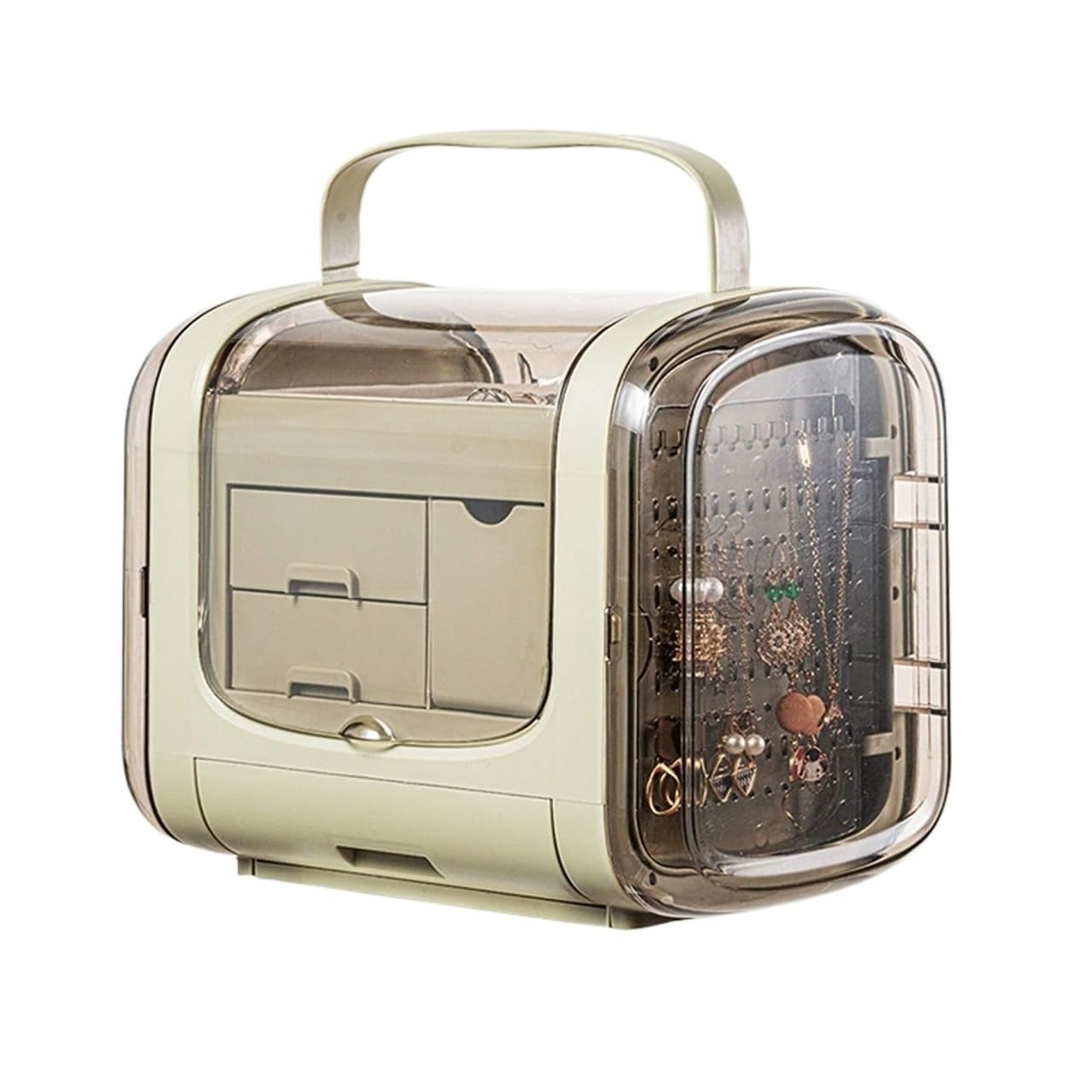 Boîte à bijoux pour femmes : offrez un coffret élégant et transparent à 3 tiroirs