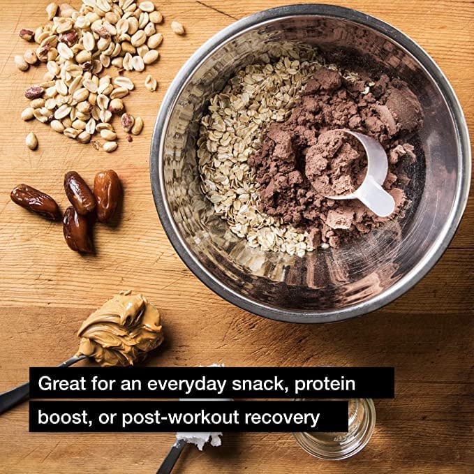Image of Muscle Milk Genuine Protein Powder, Chocolate, 1.93 Pounds, 13 Servings, 32g Protein, 2g Sugar, Calcium, Vitamins A, C & D, NSF Certified for Sport, Energizing Snack, Packaging May Vary