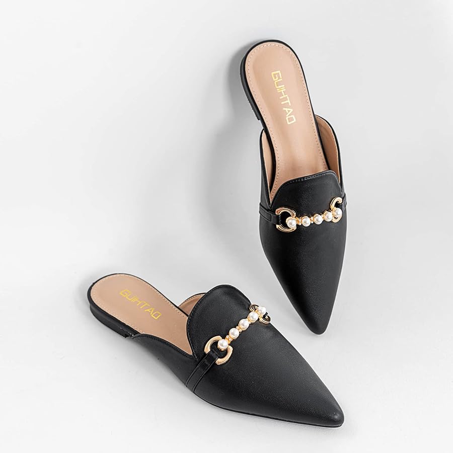 Studio Doe 2 ways Pointed Mules ブラック Studio Doe 2 ways Pointed