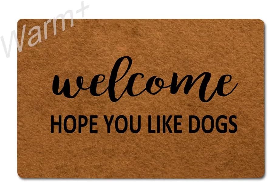 Warm+ Welcome Doormat Nice Shoes Now Take Them Off Front Door Mat with Rubber Backing Home Decor Indoor Outdoor Mats for Entry Floor Mats 23.6 x 15.7 Inches