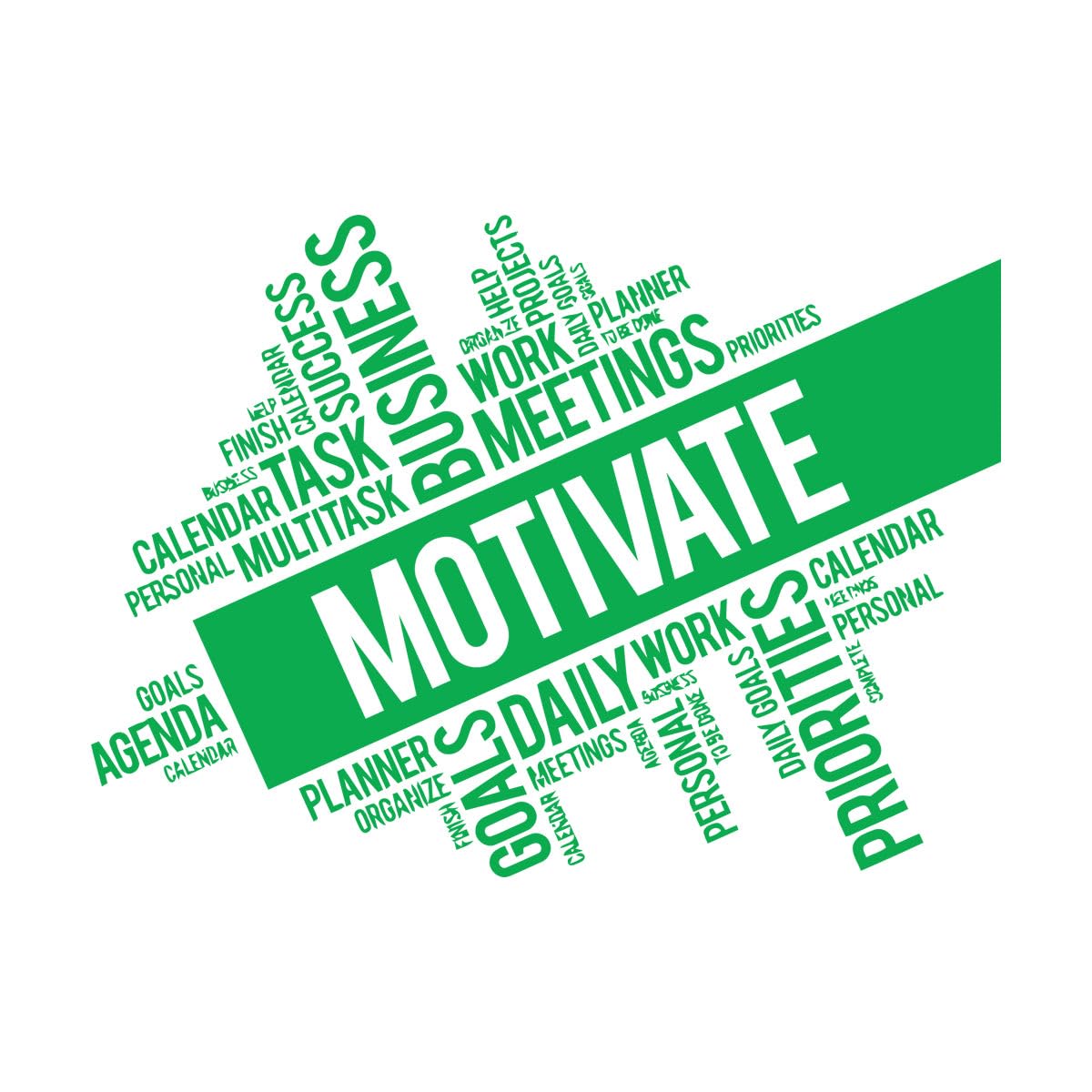 Fine Carving Decals Motivate Words Cloud Business Office 51x70.1cm Multiple Size Options Green