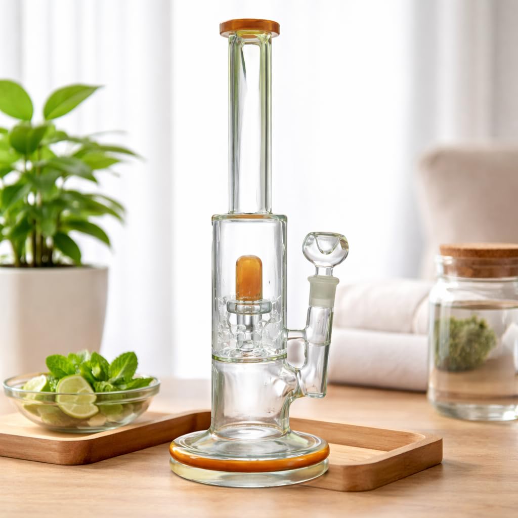 OutonTrip 10 Inch Clear Glass Water Tool with UFO Percolator, Removable 14.4 mm Glass Shooter 3