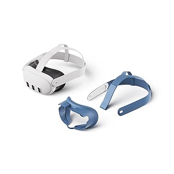 Meta Quest 3 128GB + Colored Facial Interface & Strap Blue