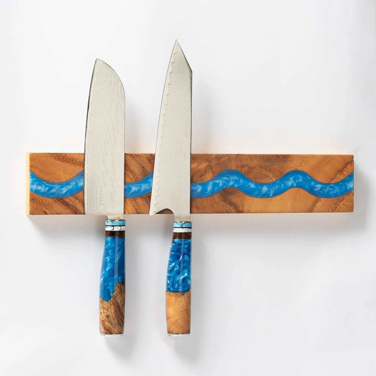 15.7in Magnetic Knife Holder for Wall, Wood and Resin Magnetic Knife Strip Use as Knife Bar, Knife Holder for Kitchen Utensil Organizer Tool Holder, Multipurpose Magnetic Knife Rack