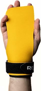 BumbleBee Gymnastic Grips | Hand Grips For Cross Fit Functional Fitness & Gym Training. Fingerless For Men and Women. Use With Chalk -  with Pair of Wristbands and Carry Bag