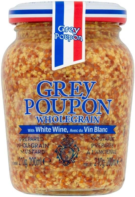 Grey PouponWholegrain mustard 210g | Seeded mustard | old style mustard| seed mustard