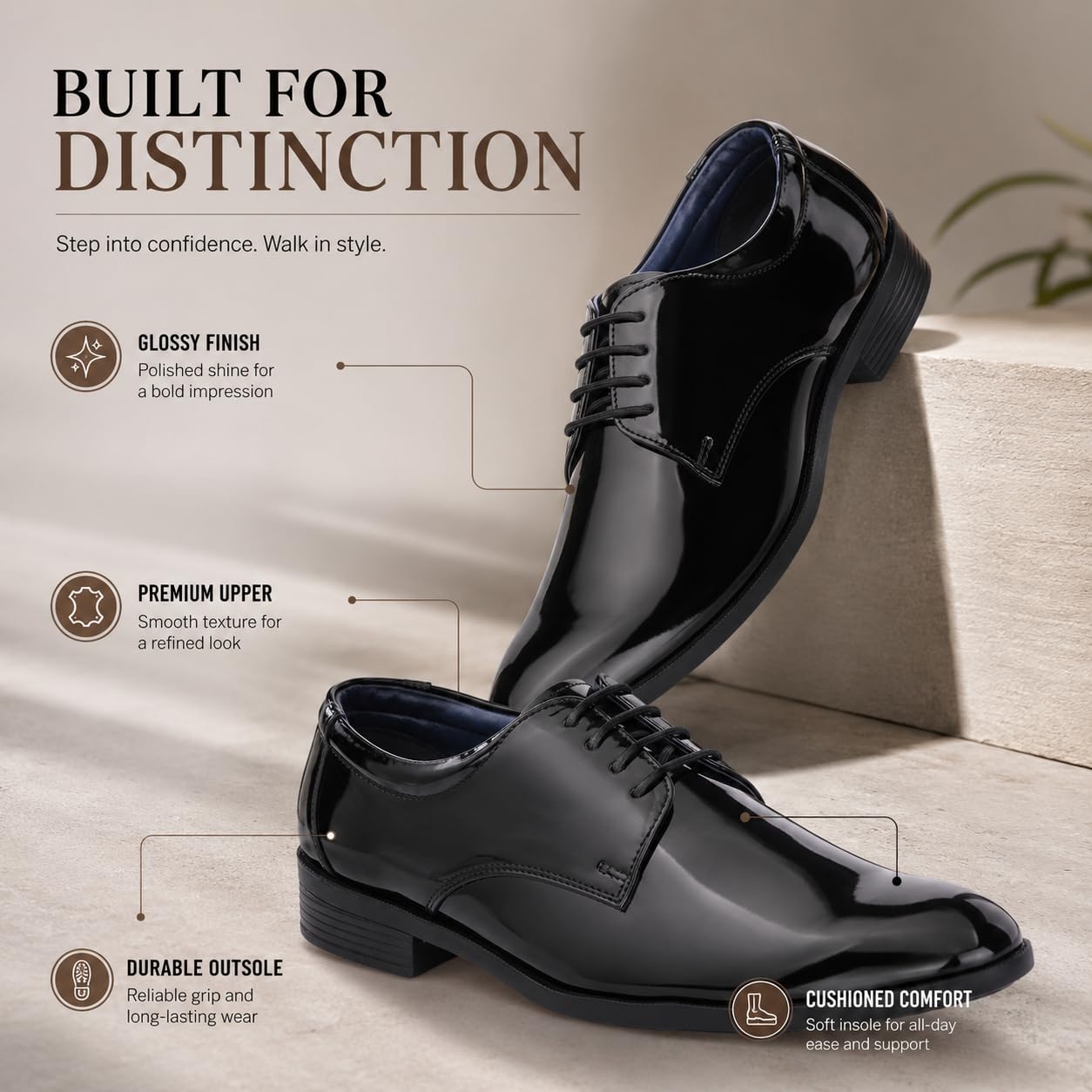 Centrino Mens Formals Shoes 8233-1_Black_8 4