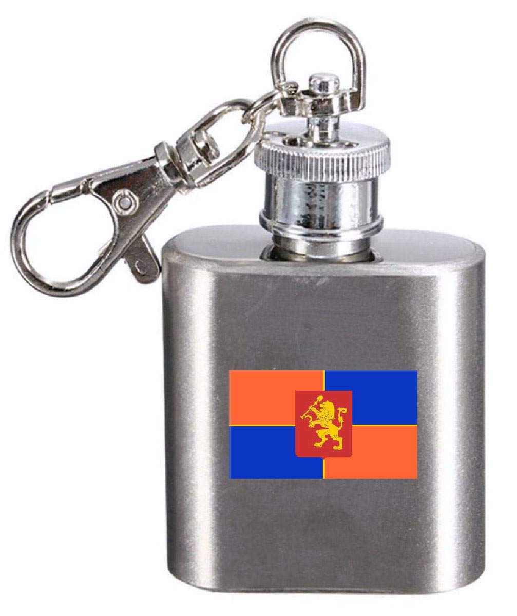 Flasque porte-clés drapeau Krasnoyarsk City Russie en acier pour alcool