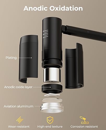 Miniatura 3 de PESUTEN Luz de imagen con zoom para pared, funciona con pilas, luz de arte para pinturas, foco regulable CCT para pared, luz de pared con control