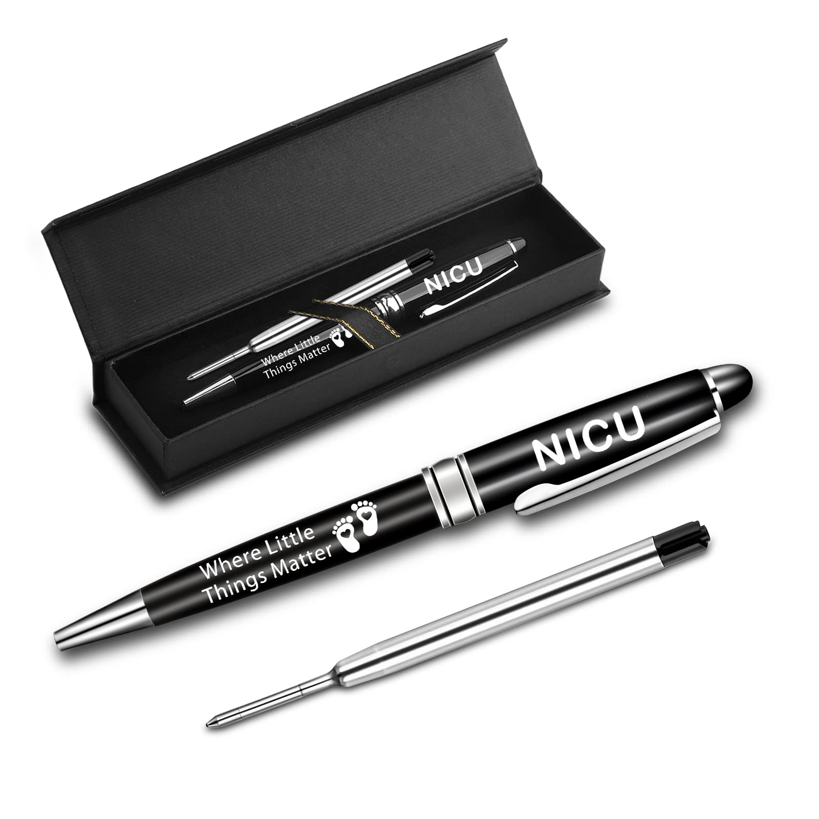 NICU Nurse Gift Newborn Baby Nurse Ballpoint Pen NICU Where Little Things Matter Roller Ballpen for Neonatal Nurse Midwife (Where Little Things Matter)