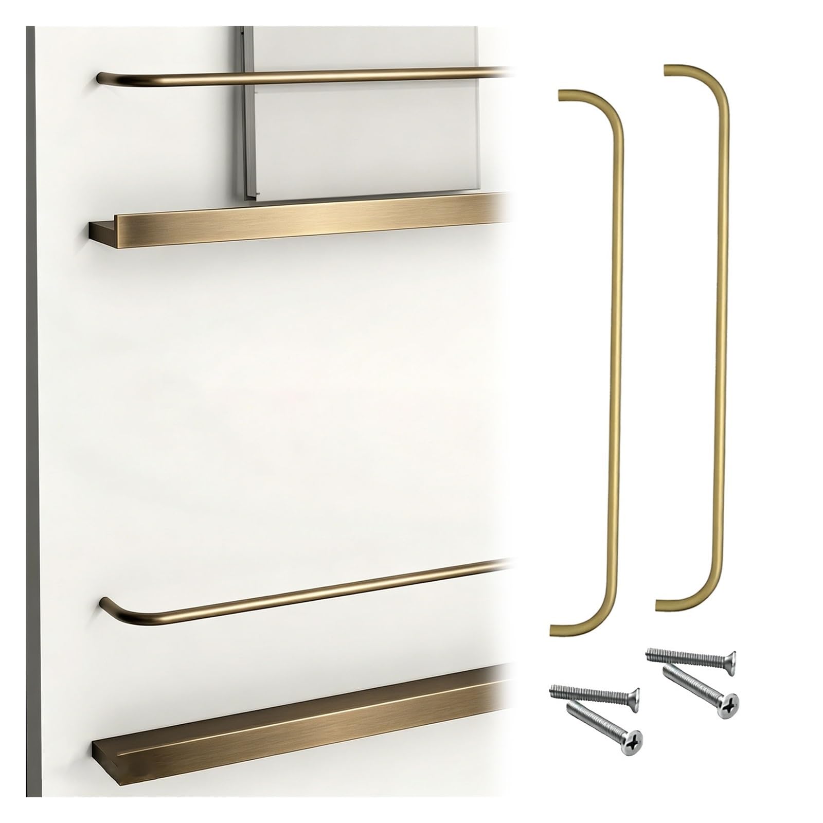 Lxlzyxsf 2Pcs Set Of 1/2/3 Anti-Fall Cabinet Metal Guardrail Bars, Antique Display Shelf Fence, Open Gallery Plate Edge Guard Rail With Screws(,42In/106Cm)