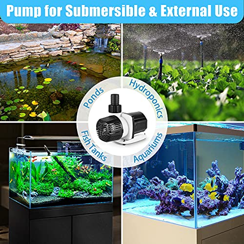 Image of Orlushy DC-4000 Silent Swirl Controllable DC aquarium Pump 25W 1050GPH-marine wavemaker return pump with sine wave Controller for salt /Freshwater coral reef fish tank sump Circulation