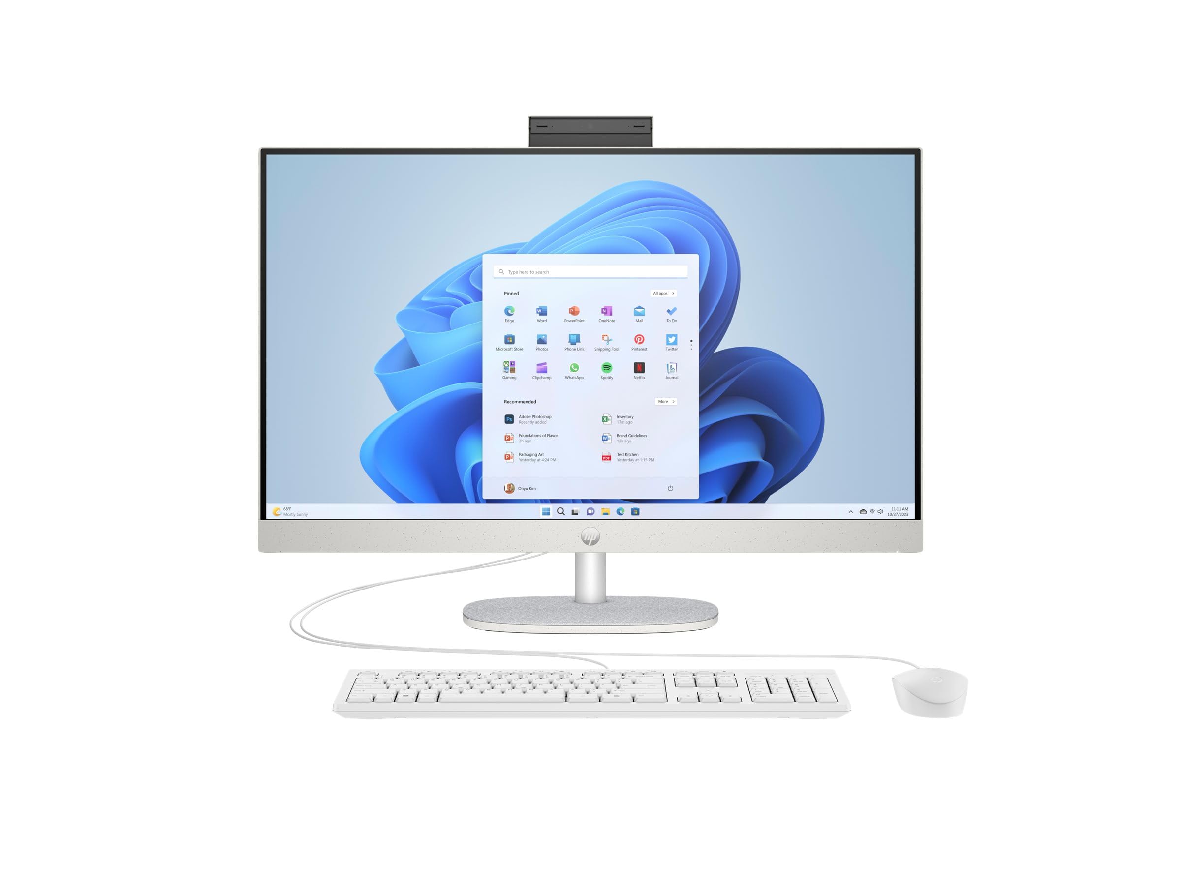 HP 27-cr0471ng - All-in-One (Komplettl?sung) - Ryzen 7 7730U - RAM 16 GB - SSD 512 GB - NVMe - Radeon Graphics - 1GbE, Wi-Fi 6, Bluetooth - WLAN: 802.11a/b/g/n/ac/ax, Bluetooth 5.4 - Win 11 Home - Mo