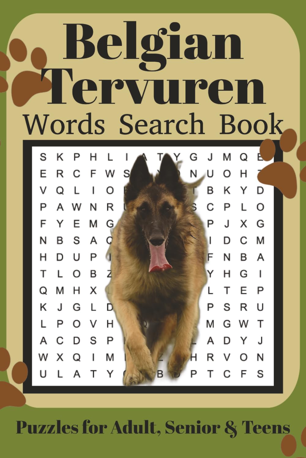 Belgian Tervuren Word Search Book: Fun Word Search Puzzles for Belgian Tervuren Lovers | Relaxing Brain Games for Adults & Seniors | 6x9 Inches | 110 Pages | 50+ Puzzles | Solutions Included