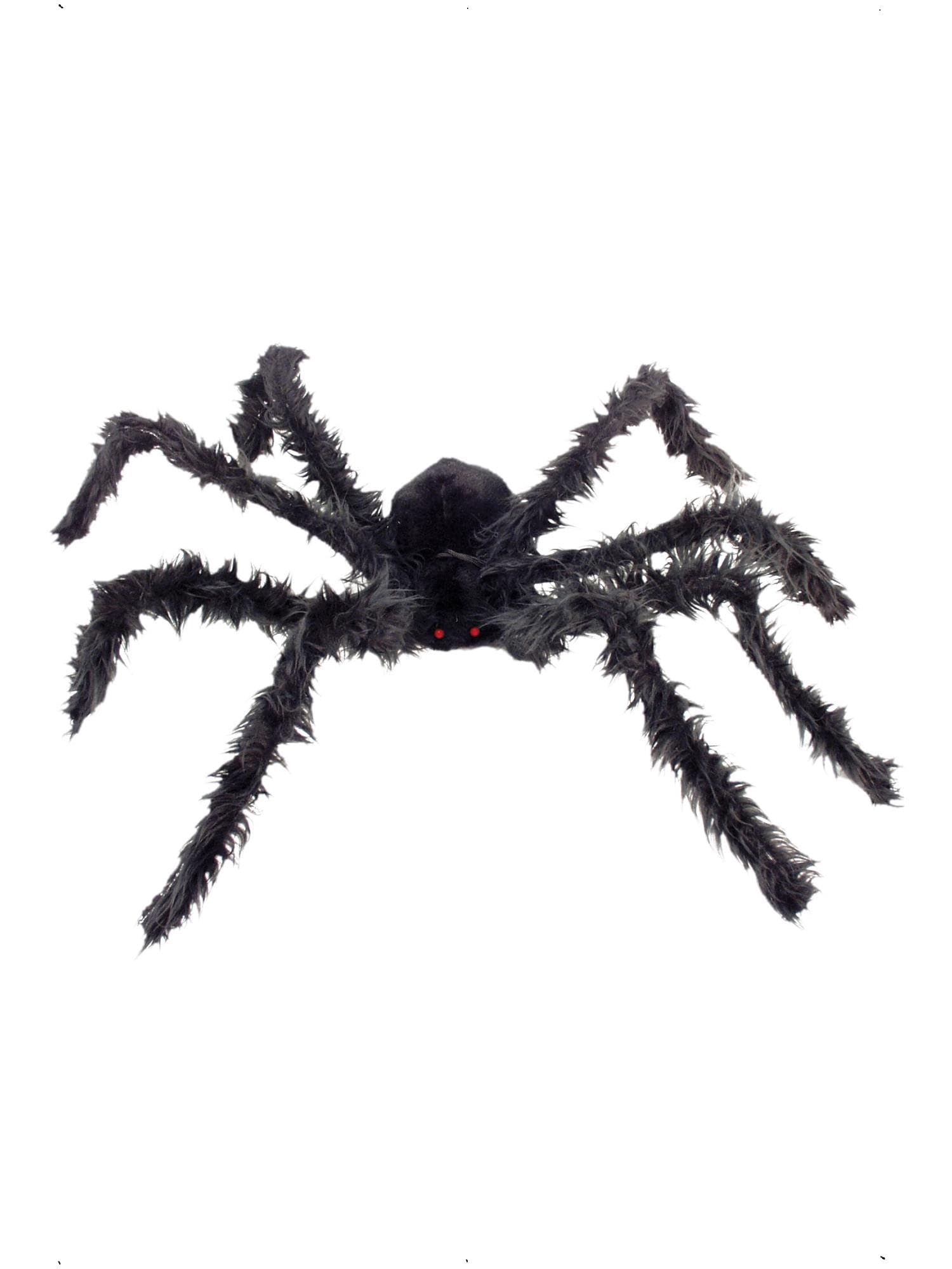 Smiffys Men's Black Giant Hairy Spider With Light Up Eyes
