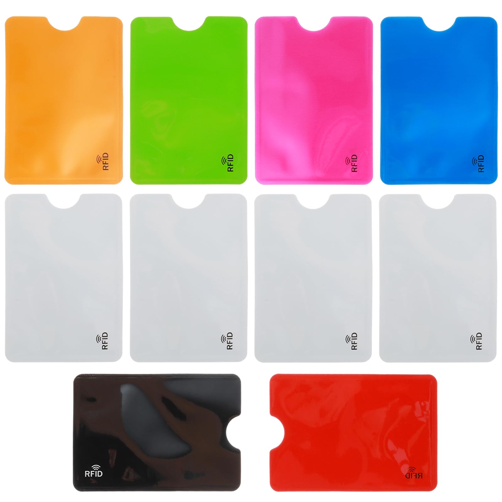 10PC RFID Blocking Card Sleeves, Identity Card Protector for Women & Men