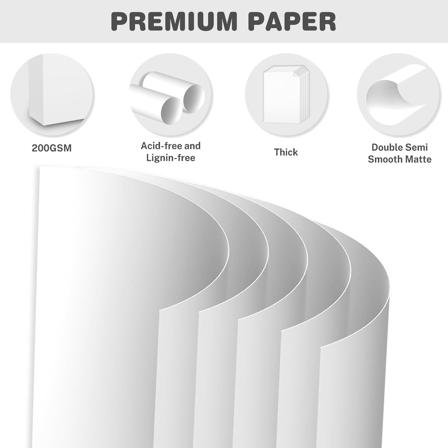 Cardstock 5x7, 220 Sheets, White Card Stock, 5x7 Cardstock Paper, 75lb/ 200gsm Heavyweight Blank Cards for Printer,DIY,Wedding Invitations, Thankyou Cards, Postcards