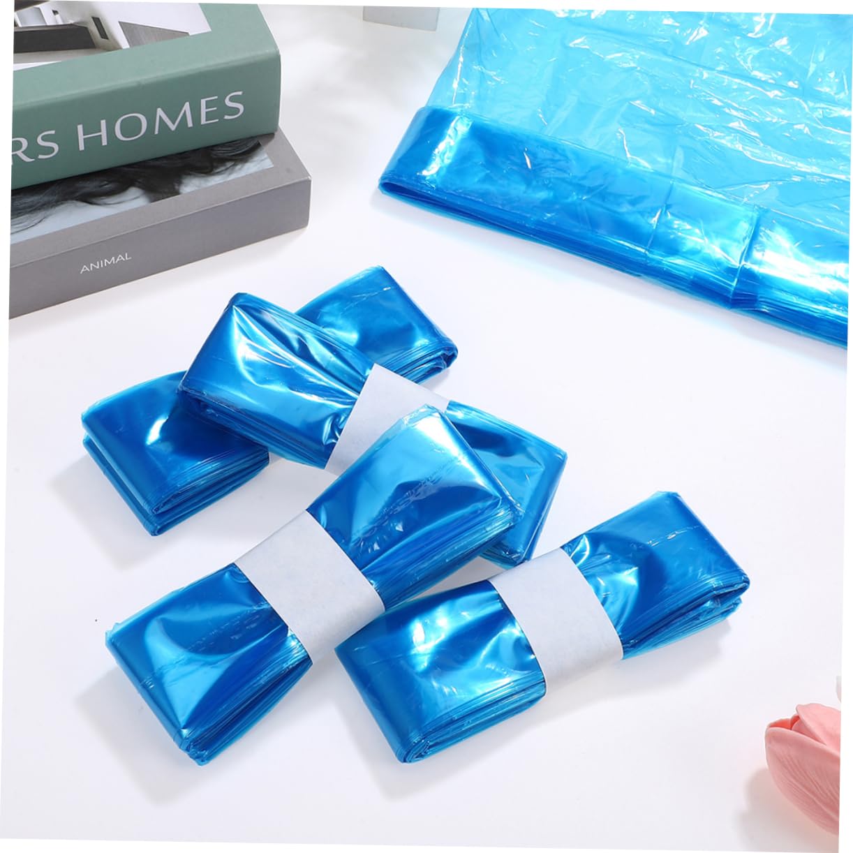 HONMEET 5 Rolls Diaper Pail Trash Bag Nappy Garbage Bags Diaper Pail Unscented Bags Nappy Bin Liners Refills Diaper Garbage Bags Potty Chair Liners Bags Disposal Diaper Pail Liners Blue or