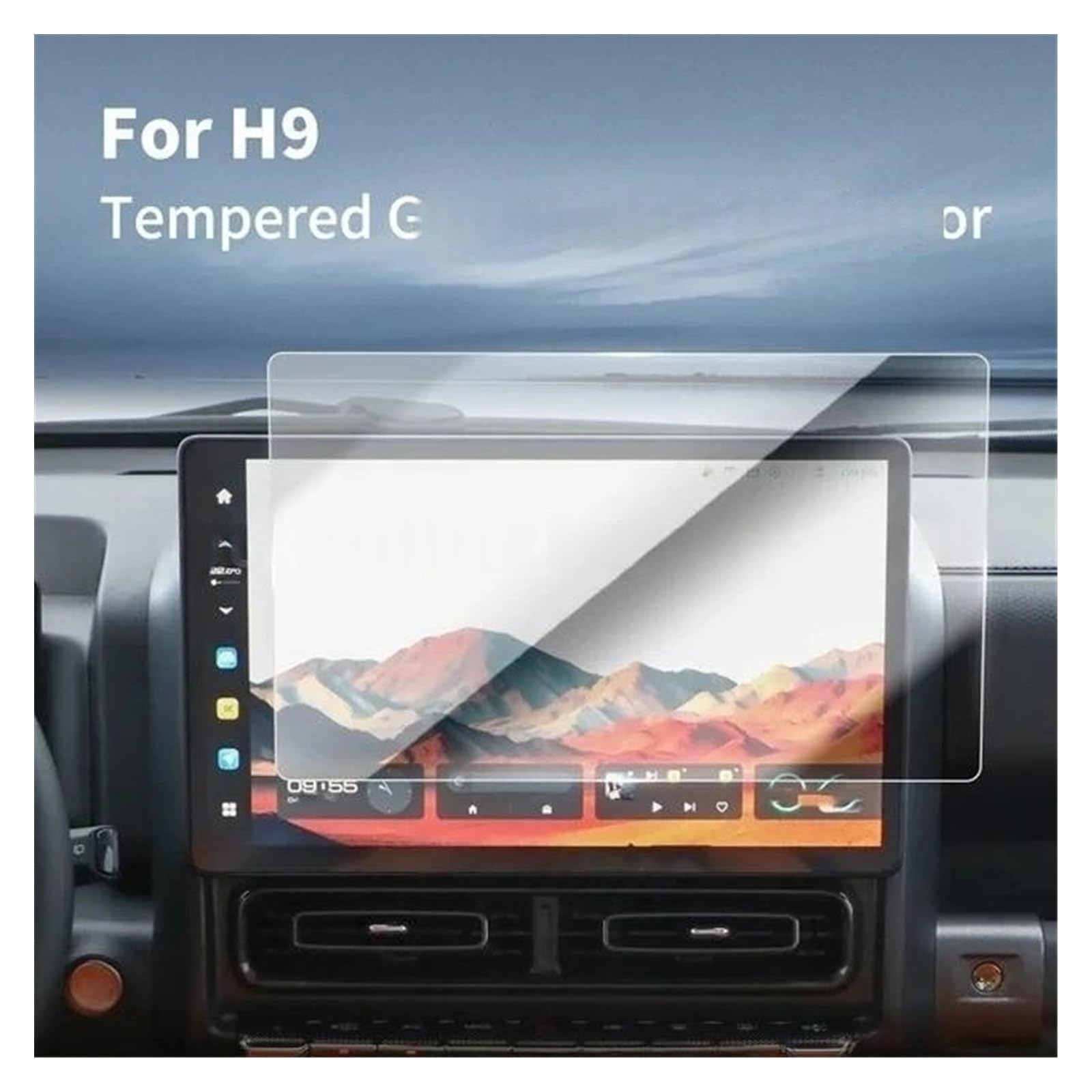 Displayschutzfolie Aus Glas Für Ha&val H9 2024 2025 Auto-Navigationssystem Und Armaturenbrett Kratzfest Displayfolie