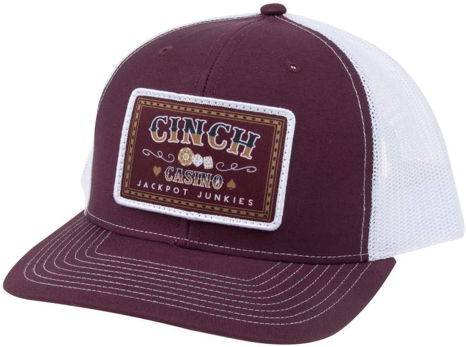 Cinch Burgundy Casino Patch Cap OS