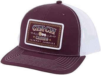 Cinch Burgundy Casino Patch Cap OS