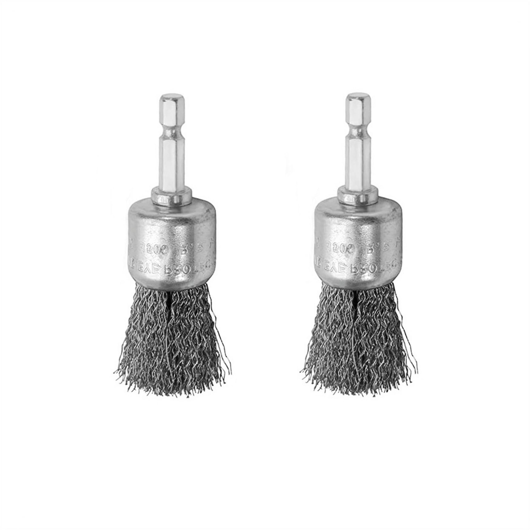 Cepillo de alambre abrasivo de 1 pulgada para taladro, cepillo de alambre hexagonal de 1/4 pulgadas, cepillo de acero inoxidable prensado de acero al carbono para óxido, limpieza, desbarbado,