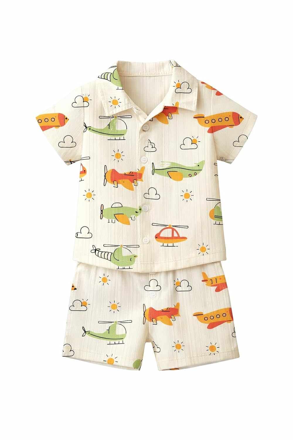 BAREBLISS Cotton Blend Co-ord Set With Car Printed | Summer Short Sleeve Shirt and Shorts Set | Kids Casual Shirt & Shorts... - Review, Price and Buying Guide