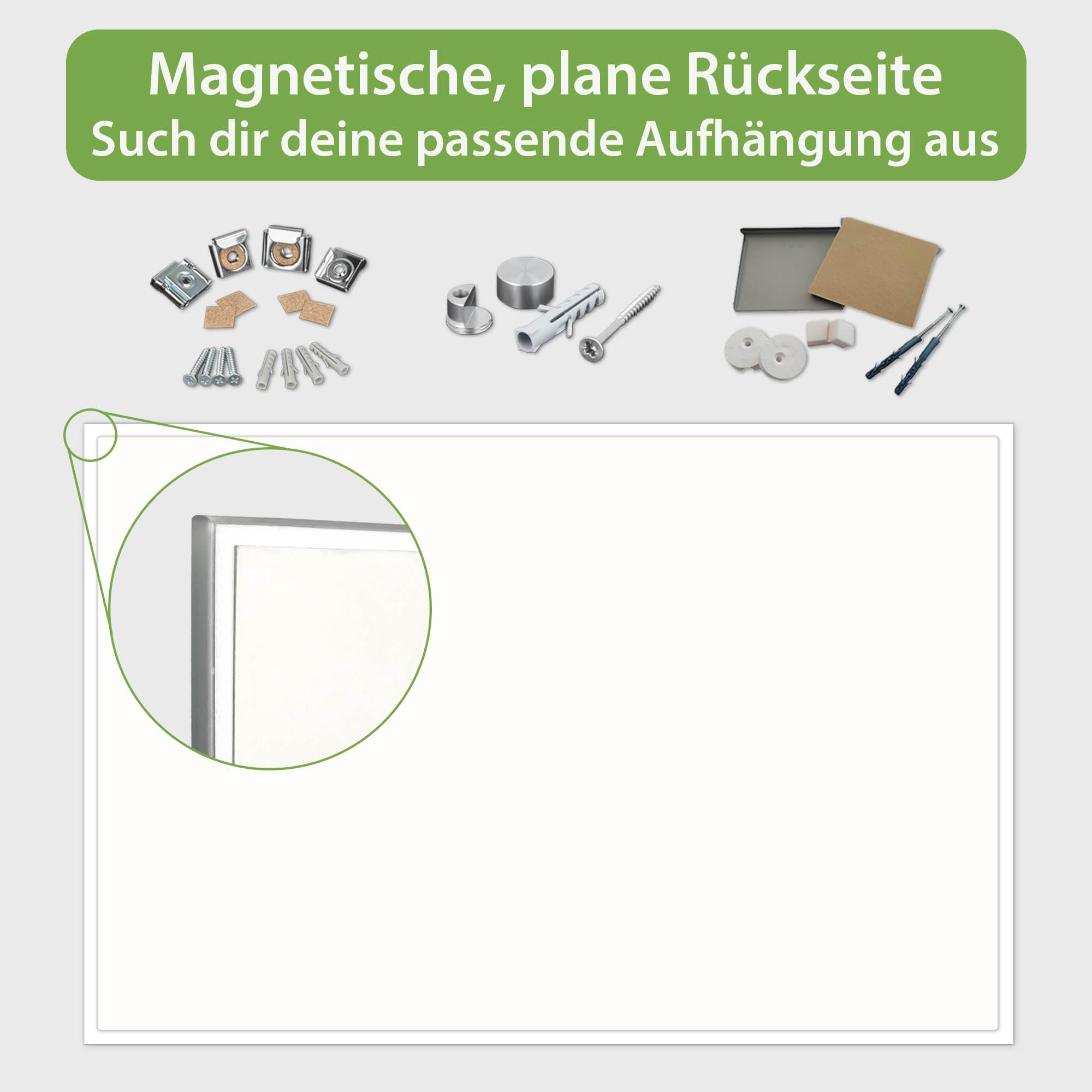 banjado Glas-Magnettafel in 45x30cm für Notizen in Holzoptik | Magnetisches Glasboard für Notizen und Fotos, mit Motiv Bauklötze Relief in warmer Holzoptik