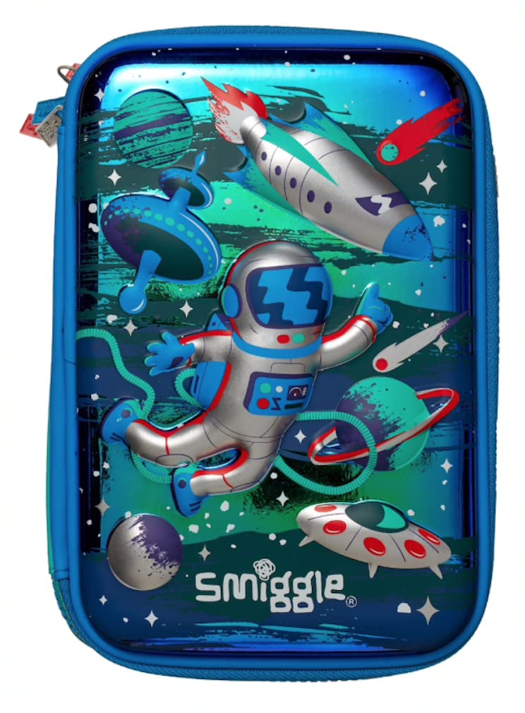 SmiggleSplendour' Triple Hardtop Pencil Case (Blue Outer Space), Blue, Hardtop Pencil Case