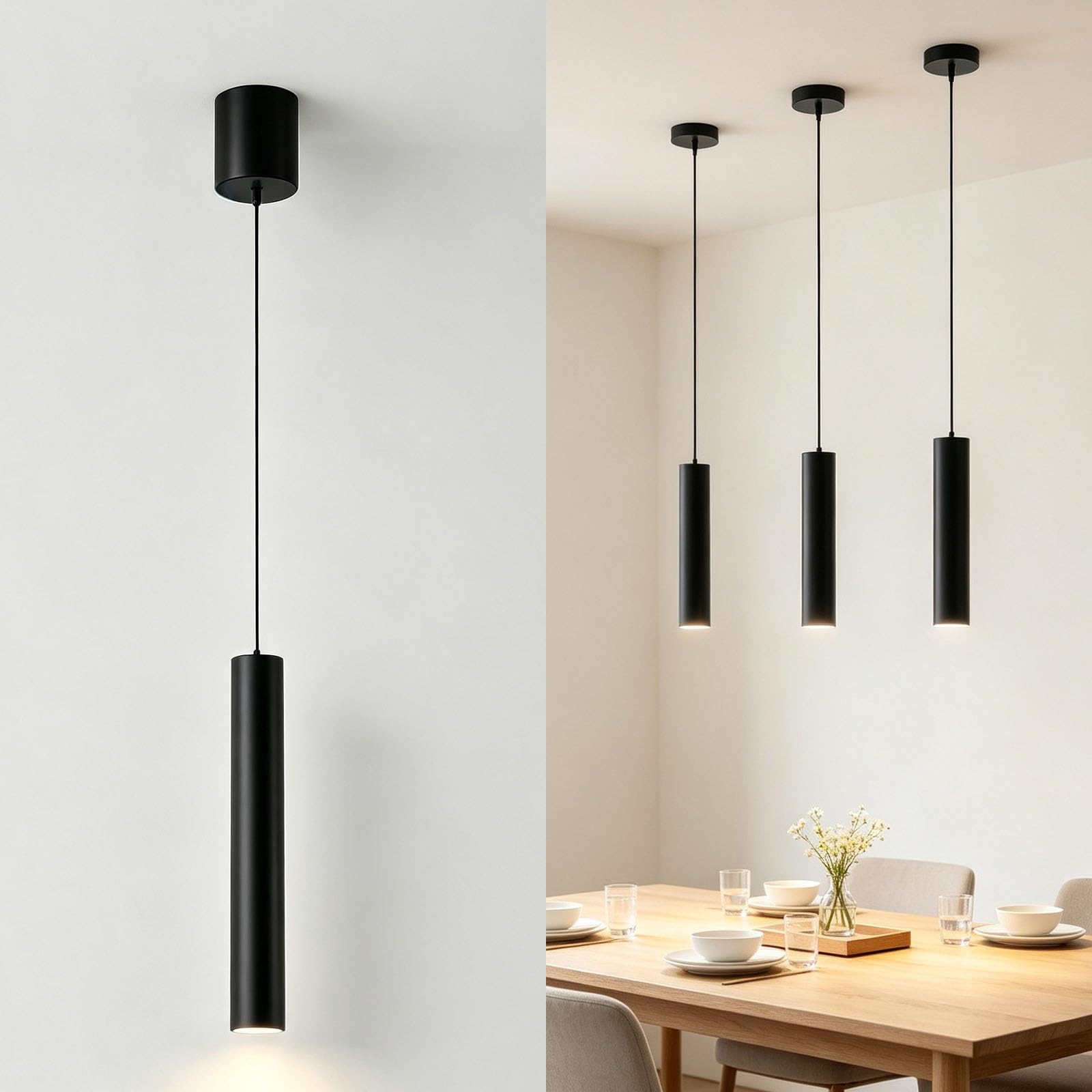 LUOYAOB Tube Pendant Light Spotlight Lamp Minimalist Ceiling Fixture