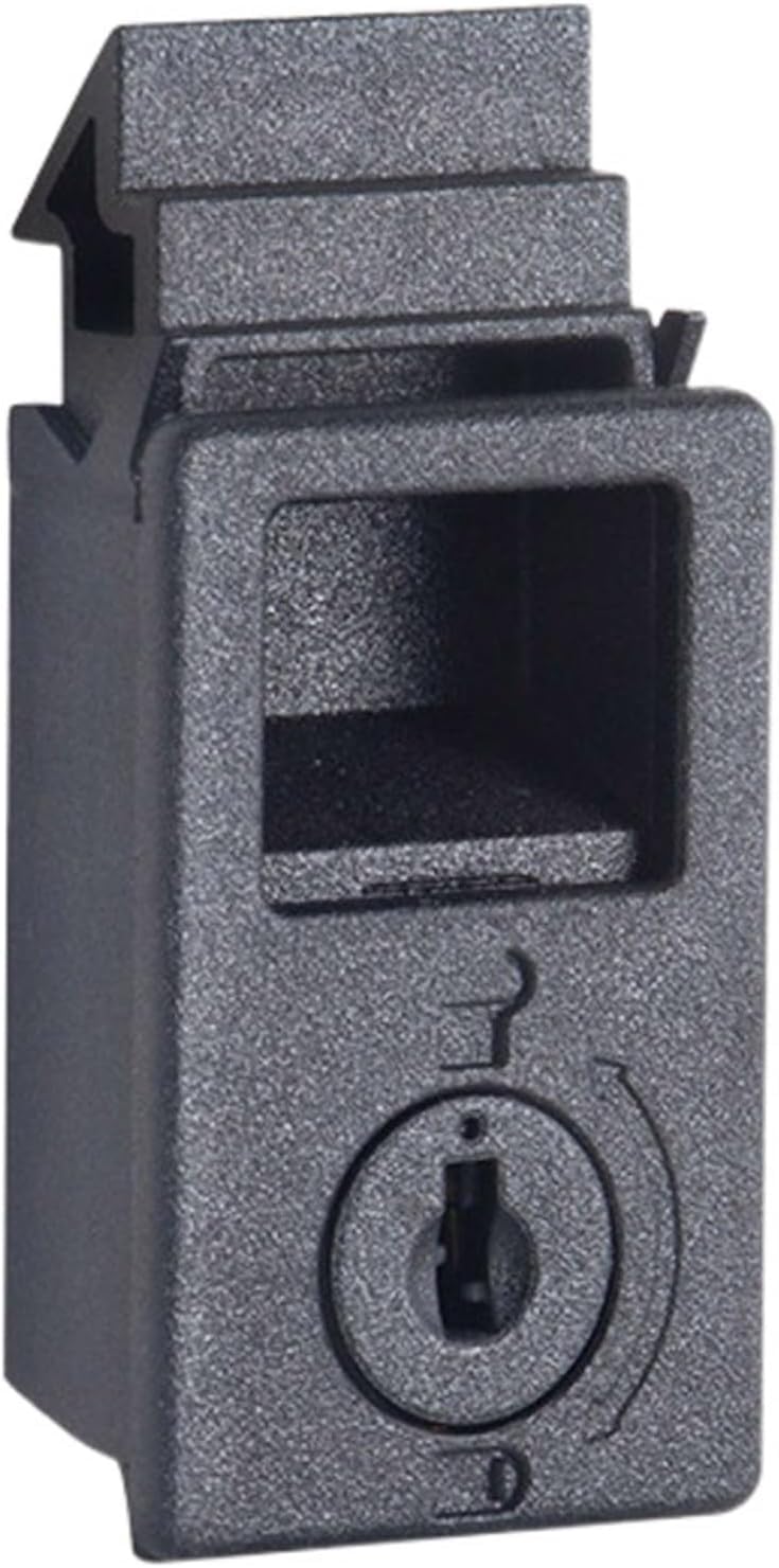 Dark Handle Box Lock for Distribution Boxes with Key – Durable Plastic Latch, 1 Pack