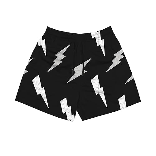 DIOTSR Mens Graphic Shorts Summer Casual Flat Front Shorts Cool Streetwear Designer Shorts Drawstring - X-Small - 01 Black & Stars