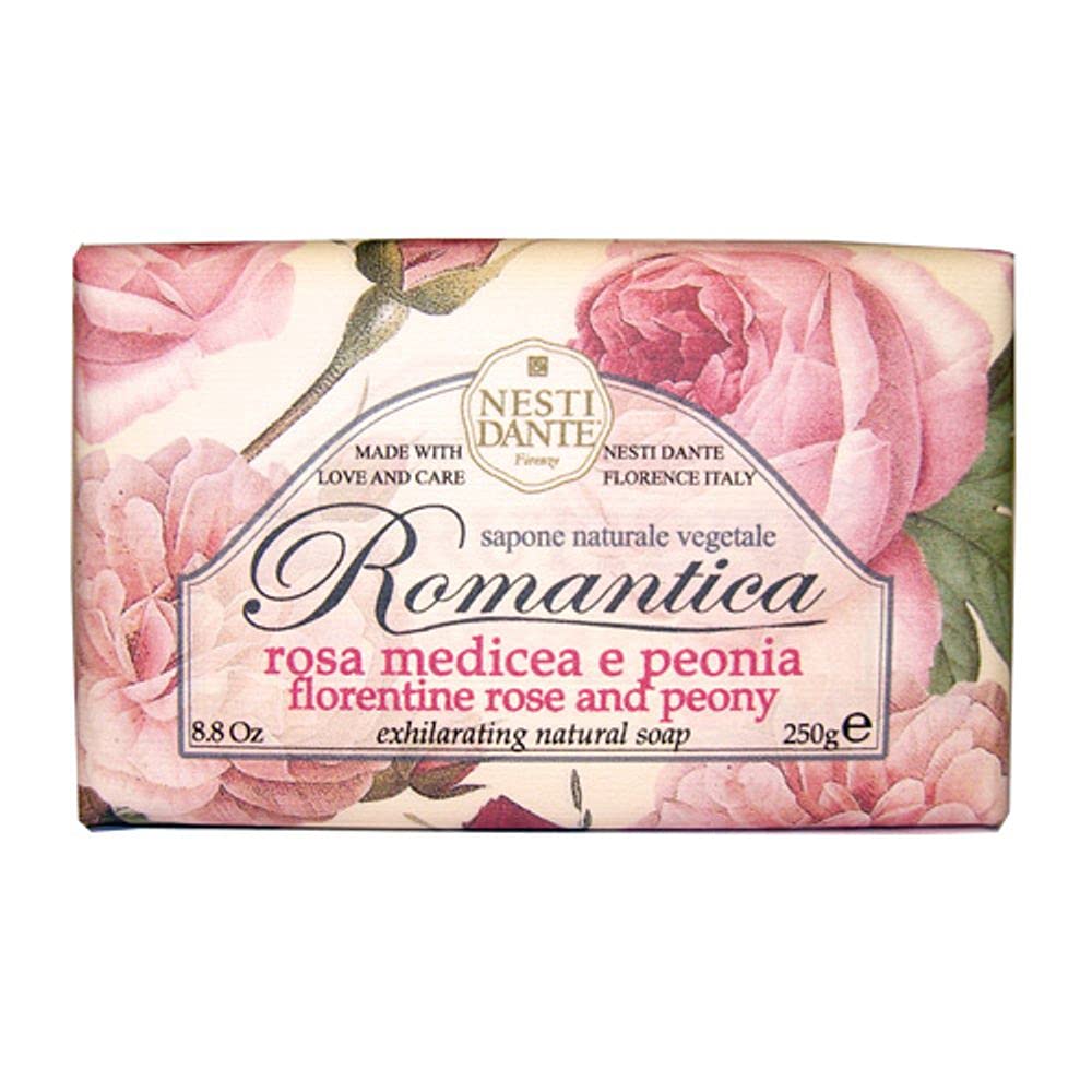 Nesti Dante Romantica Florentine Rose & Peony Katı Sabun 250gr, 837524001363