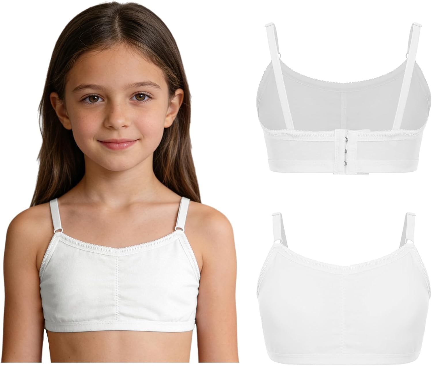 Oyolan Girls Padded Bra for Sports Training Undergarments Gymnast Base Tops Comfy Dance Underlays