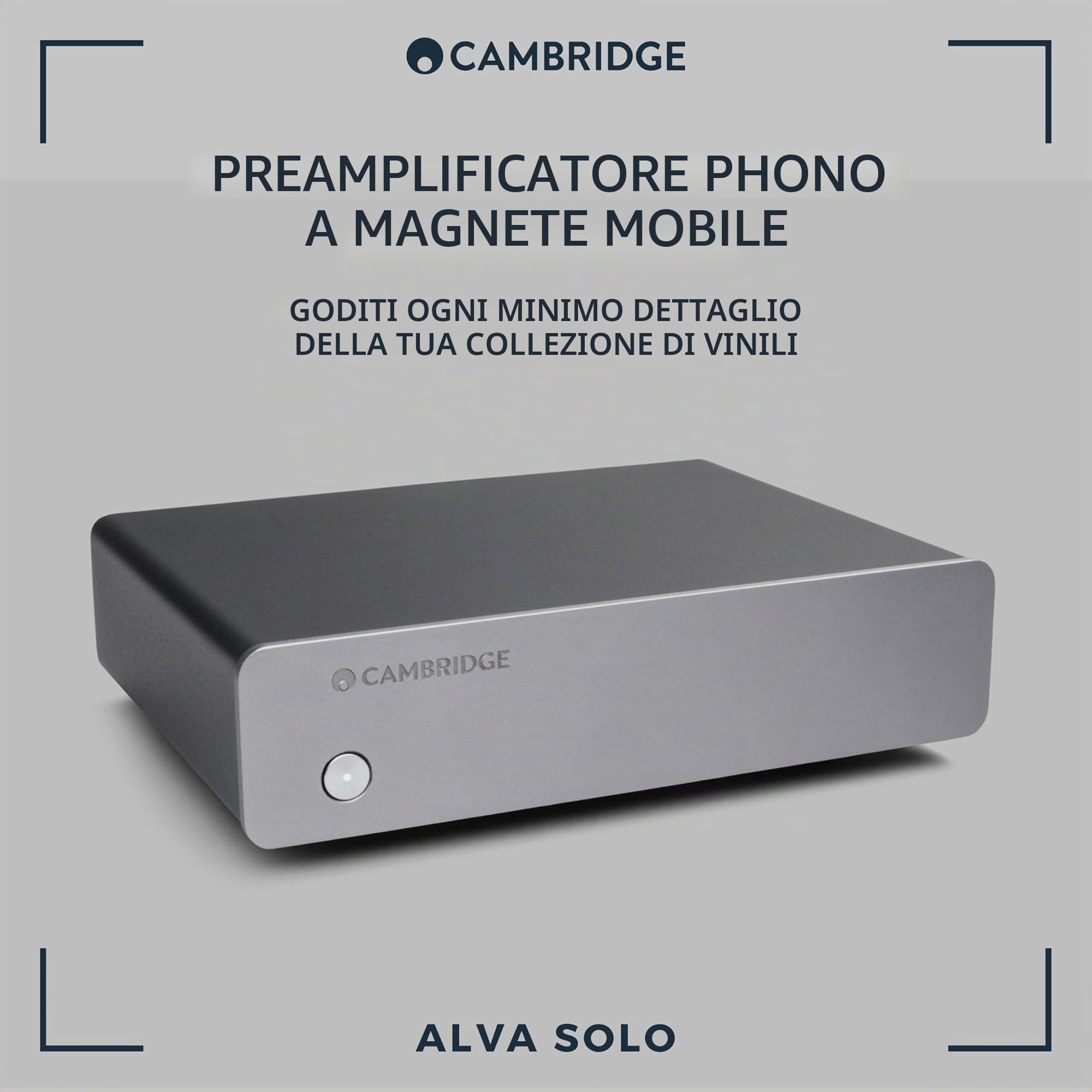Pre-Amplificatore Phono Mm Alva Solo Silver Filtro Subsonico