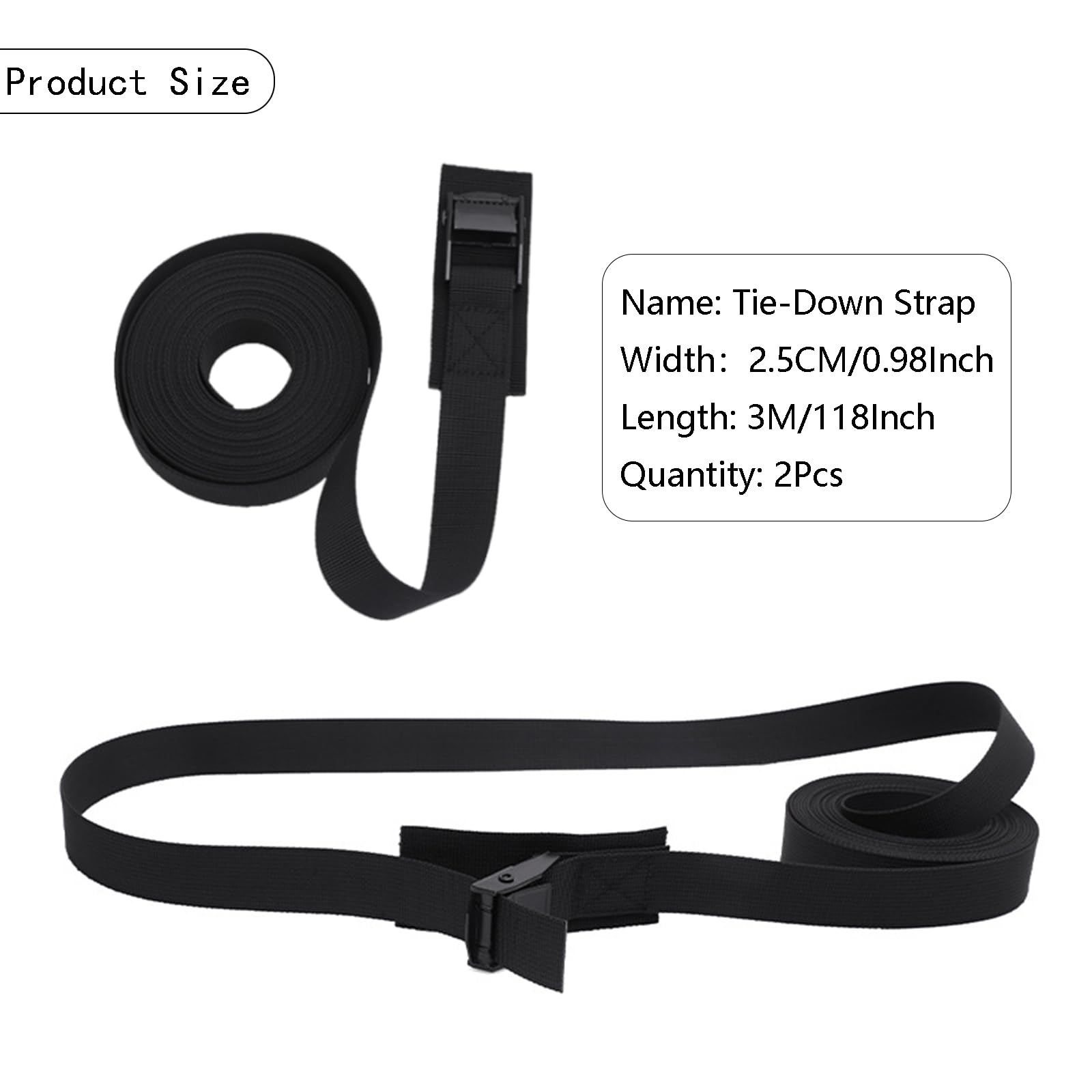 LEAZZLE Spanngurte 4er Set Mit Polsterung - 100cm 25mm 200kg Tragkraft